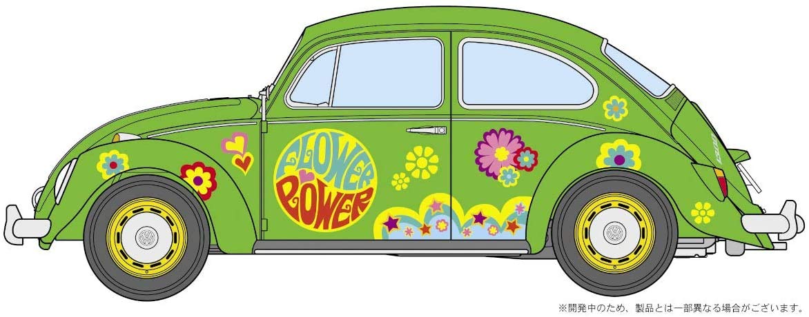 フォルクスワーゲン ビートル フラワーパワー（1/24組立完成品） フォルクスワーゲン ビートル `フラワーパワー` (プラモデル) - ホビー