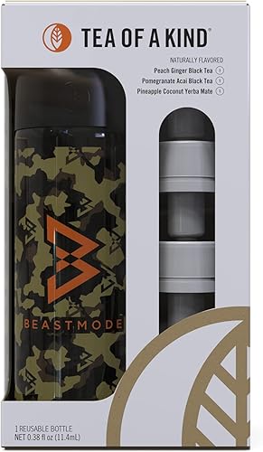 Miniatura 4 de Tea of a Kind TOAK - Kit de inicio de botella de agua reutilizable, incluye 3 tapas para mezclar con tu agua, tapas de sabor portátiles (botella de