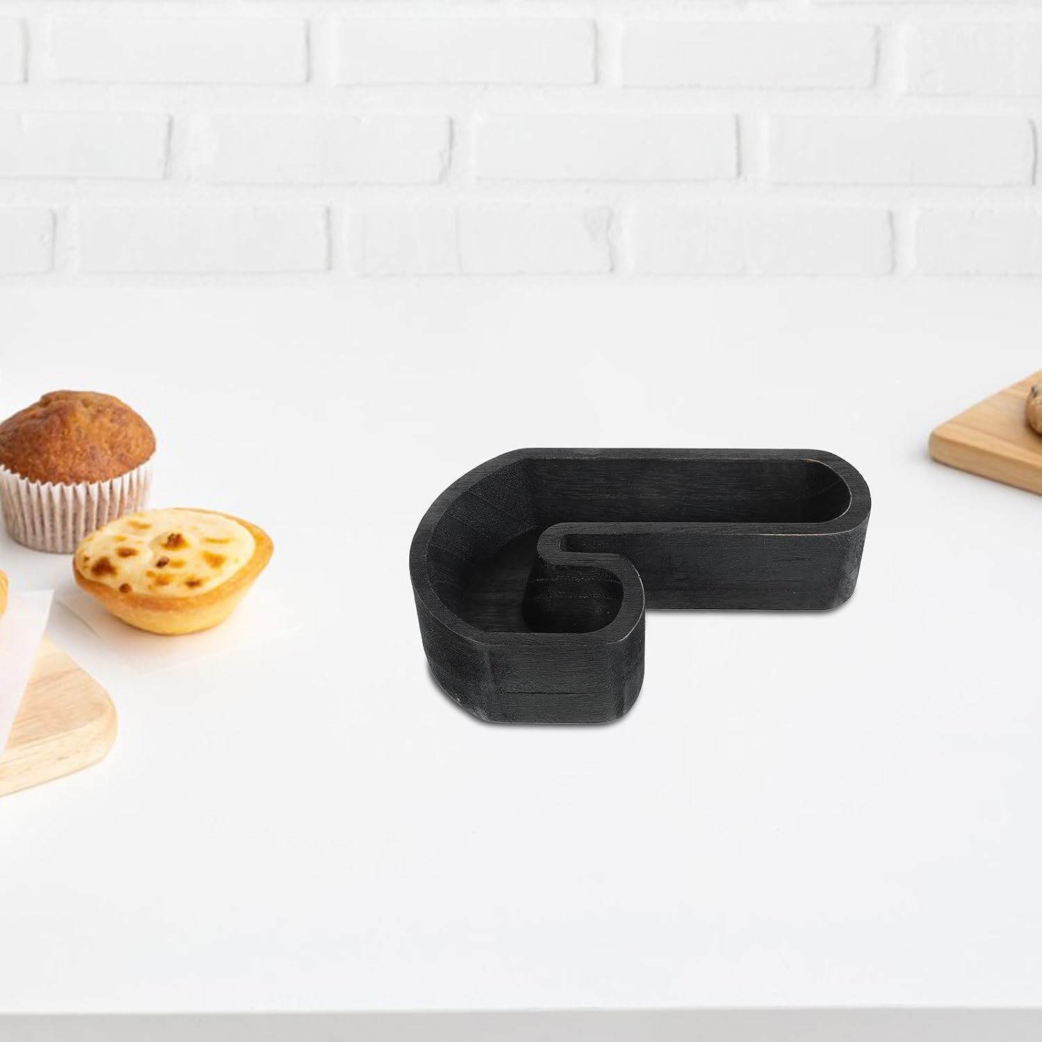 Christmas Xmas Cane Shaped Wooden Snack Tray for Party Snacks