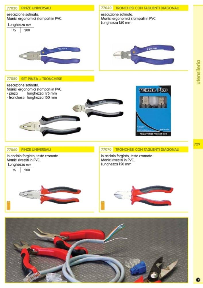 6PZ PINZA UNIVERSALE "TEKNA" MM. 175 Nextradeitalia