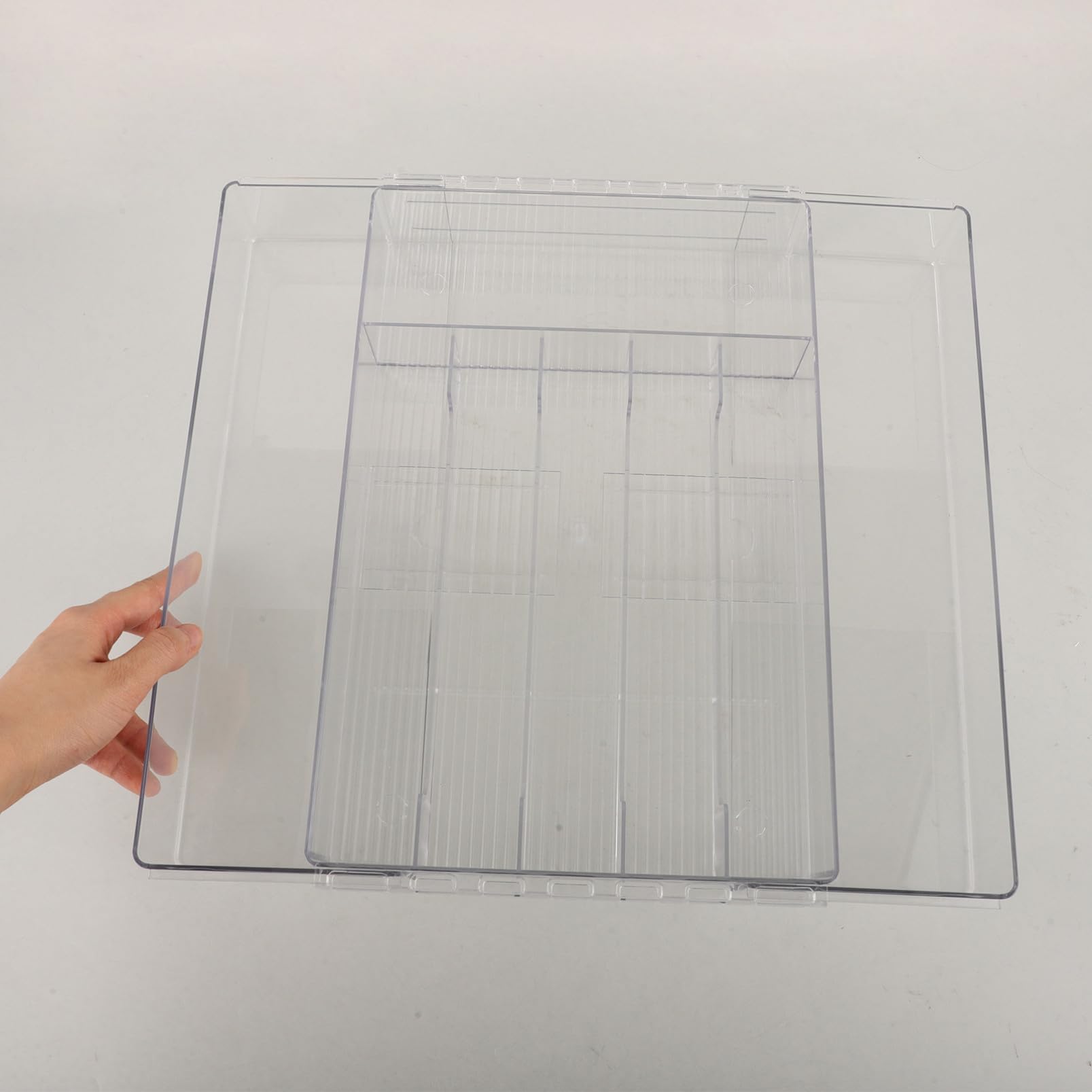 Homoyoyo Bandeja Organizadora Extensible para Cubiertos y Utensilios de Acrílico Compartimentos Múltiples para Cajones y Baño, Resistente y Funcional