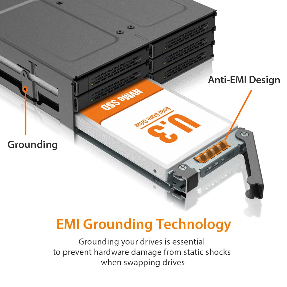 Amazon.com: ICY DOCK 6 Bay U.2 / U.3 NVMe SSD(7mm) PCIe 4.0 Mobile