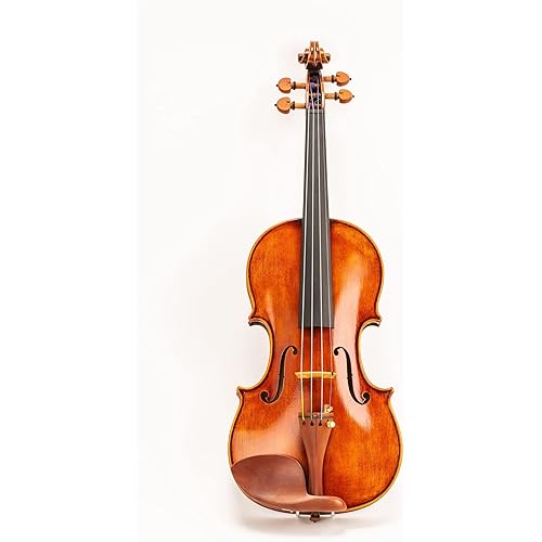 D Z Strad Violin - Model 300 - Light Antique Finish with Dominant Strings, case, bows, shoulder rest, and rosin (Full Size - 4/4 Violin)