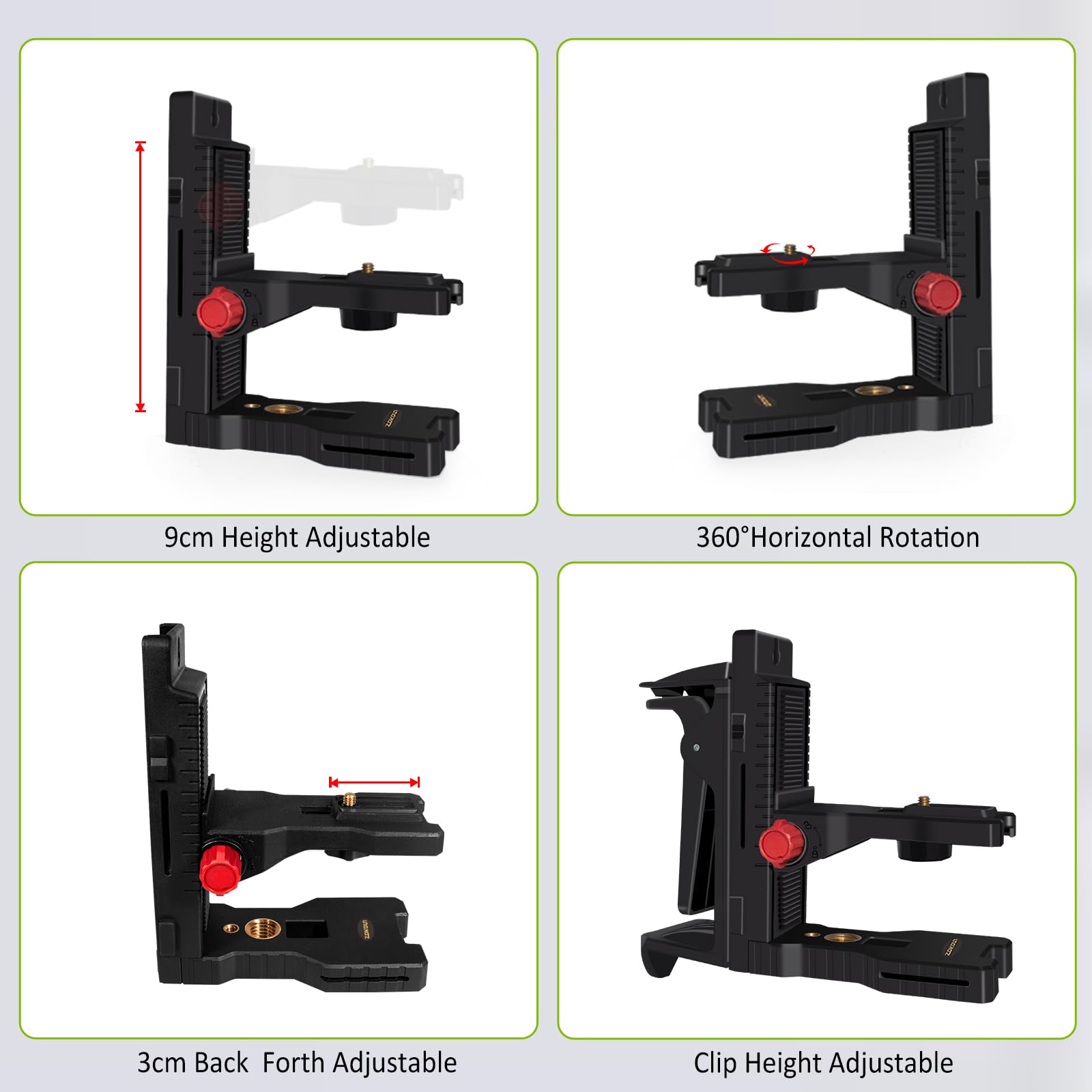 Multifunctional L-Shape Magnetic Bracket Laser Level Adapter-Al
