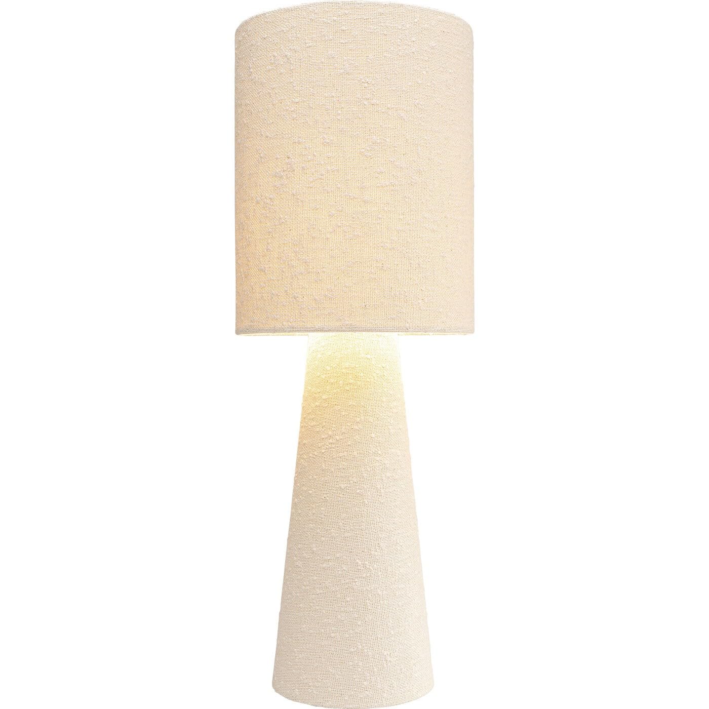 Kare Design Stehlampe Marleen Beige Boucle, 60cm Höhe, Weiß, Baumwolle, Stahl, Moderne Stehleuchte, Schlafzimmer, keine Leuchtmittel inklusive, 60x22x22 cm (HxBxT)