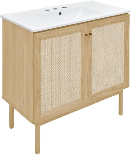 Vista 122 de Swiss Madison Classe - Lavabo de baño de roble de 24 pulgadas incluido