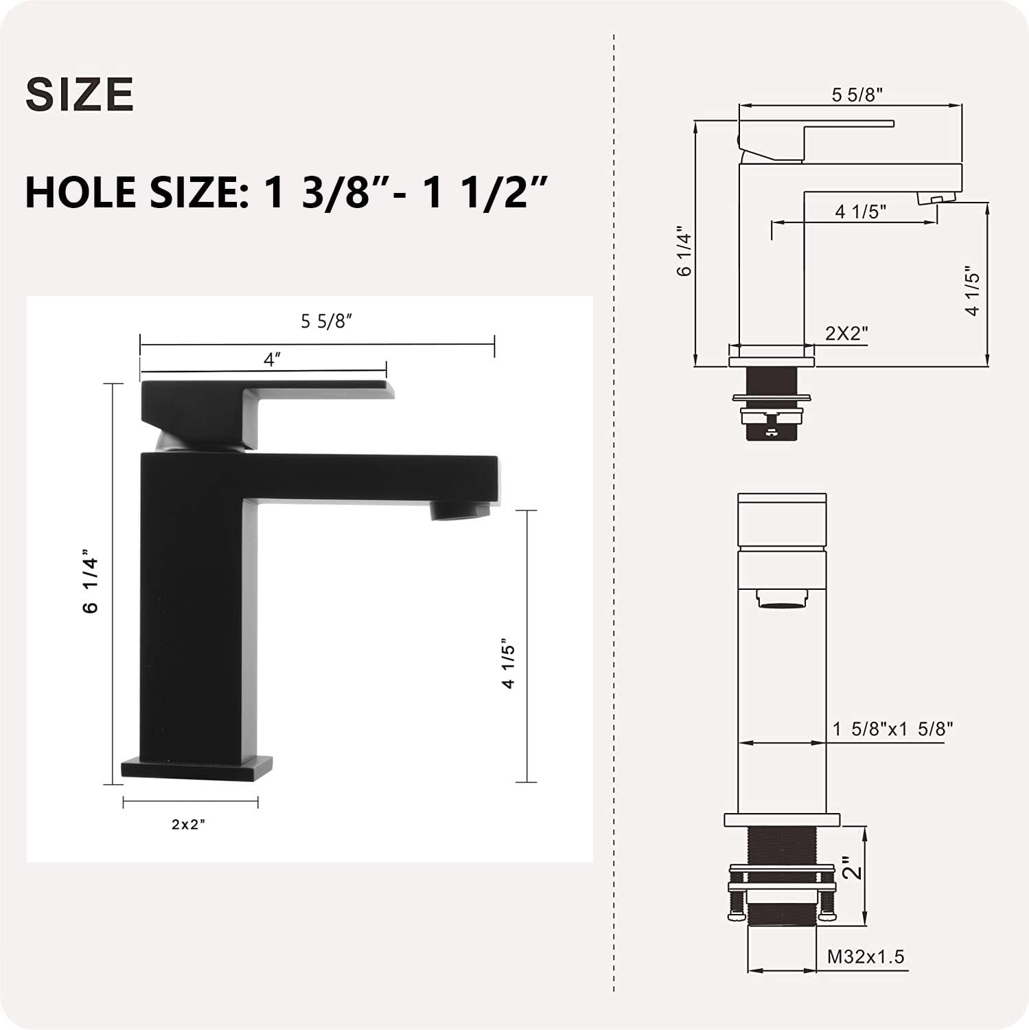 Onе-Dау Sаlе: Uр tо 80% оƒƒ AWARA Modern Bathroom Faucet, Matte Black Bathroom Faucet, Solid Brass Single Hole Bathroom Sink Faucet, Single Handle Square Bathroom Faucet with Pop-up Drain Flаѕh Sаlе AWARA Modern Bathroom Faucet, Matte Black Bathroom Faucet, Solid Brass Single Hole Bathroom Sink Faucet, Single Handle Square Bathroom Faucet with Pop-up Drain