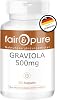 Fair & Pure Graviola 500 mg 120 Capsules Dietary Supplement Vegan without Magnesium Stearate Made in Germany