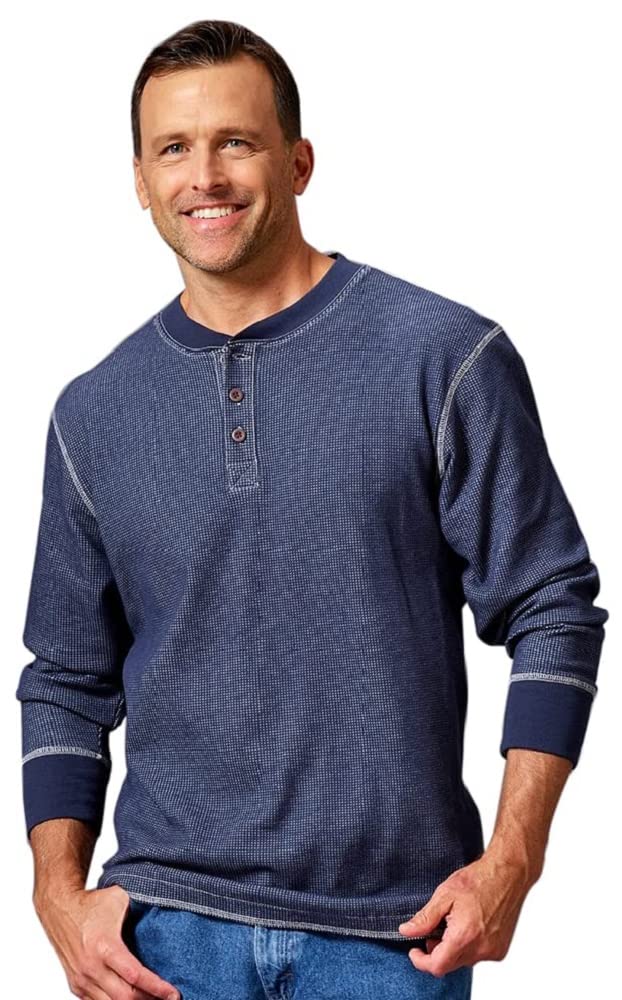 Wrangler Authentics Men's Long Sleeve Waffle Henley