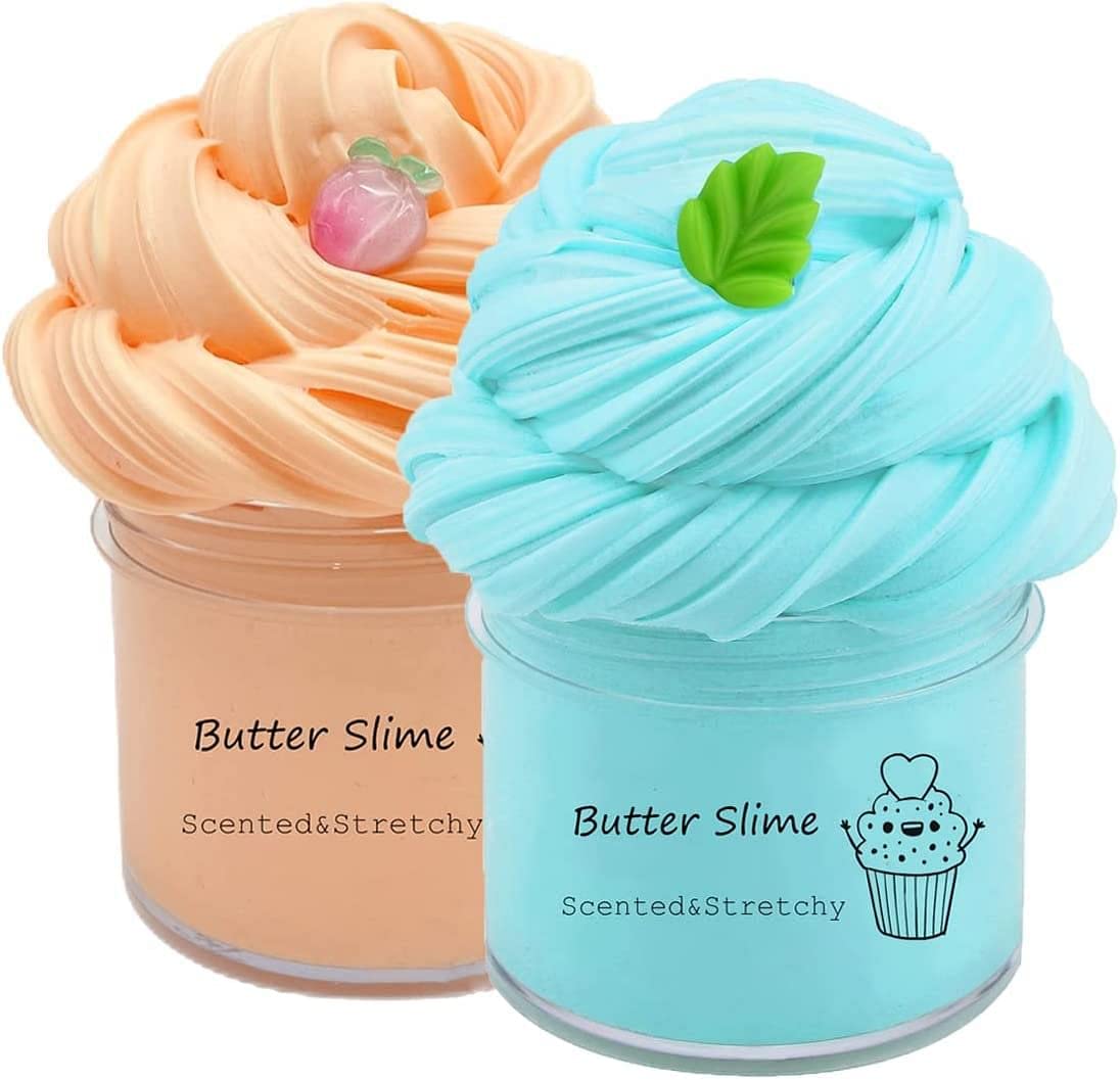 Set of 2 Orange and Sky Slime streachy Fluffy (B0CPLW9HCX) Amazon Price History, Amazon Price Tracker