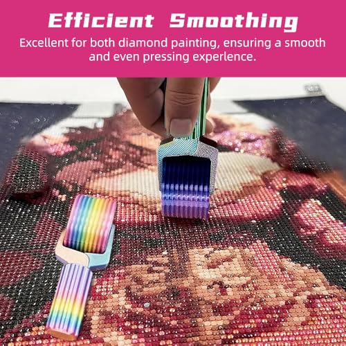 Image of 2-Pack Diamond Art Roller - Diamond Painting Tools, DIY Craft Tool for Rhinestone Embroidery, Diamond Painting Press Roller for Smooth Pressing, Diamond Painting Tools and Accessories (2pcs-a)
