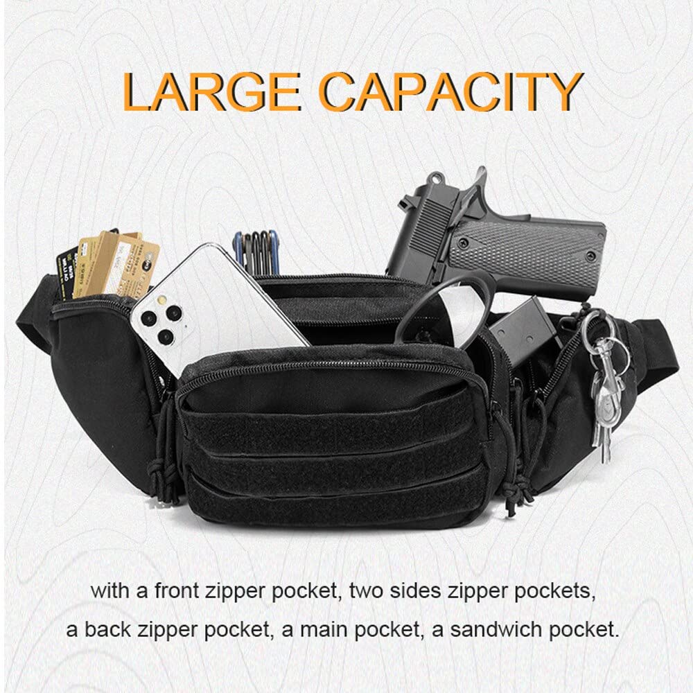 Sac de transport tactique pour arme dissimulée, sac à bandoulière pour arme de poing Mag, sac banane de chasse, poche de Protection souple, étui pour pistolet / Chasse