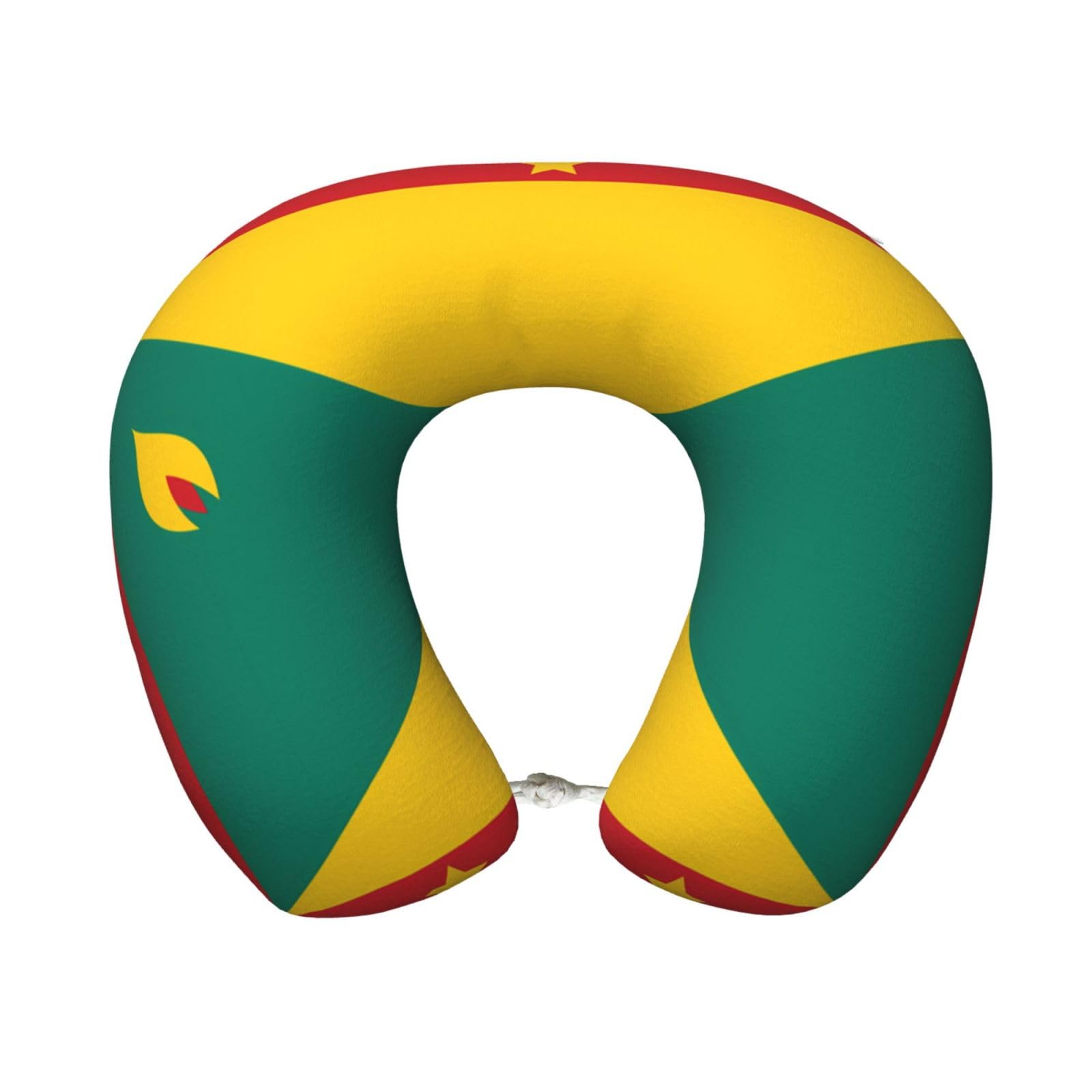 peiyeety Comfortable Flag of Grenada Print Memory Foam Travel Pillow - U-Shaped Neck Support for Trips, Office Naps, and More