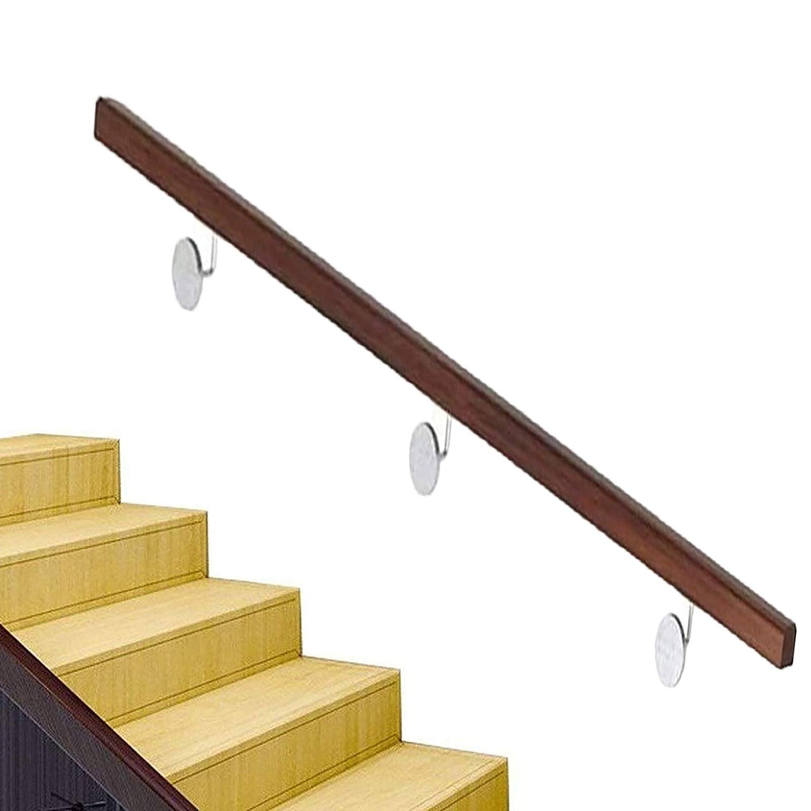 Main courante d'escalier en bois contre les chutes rampe de support murale