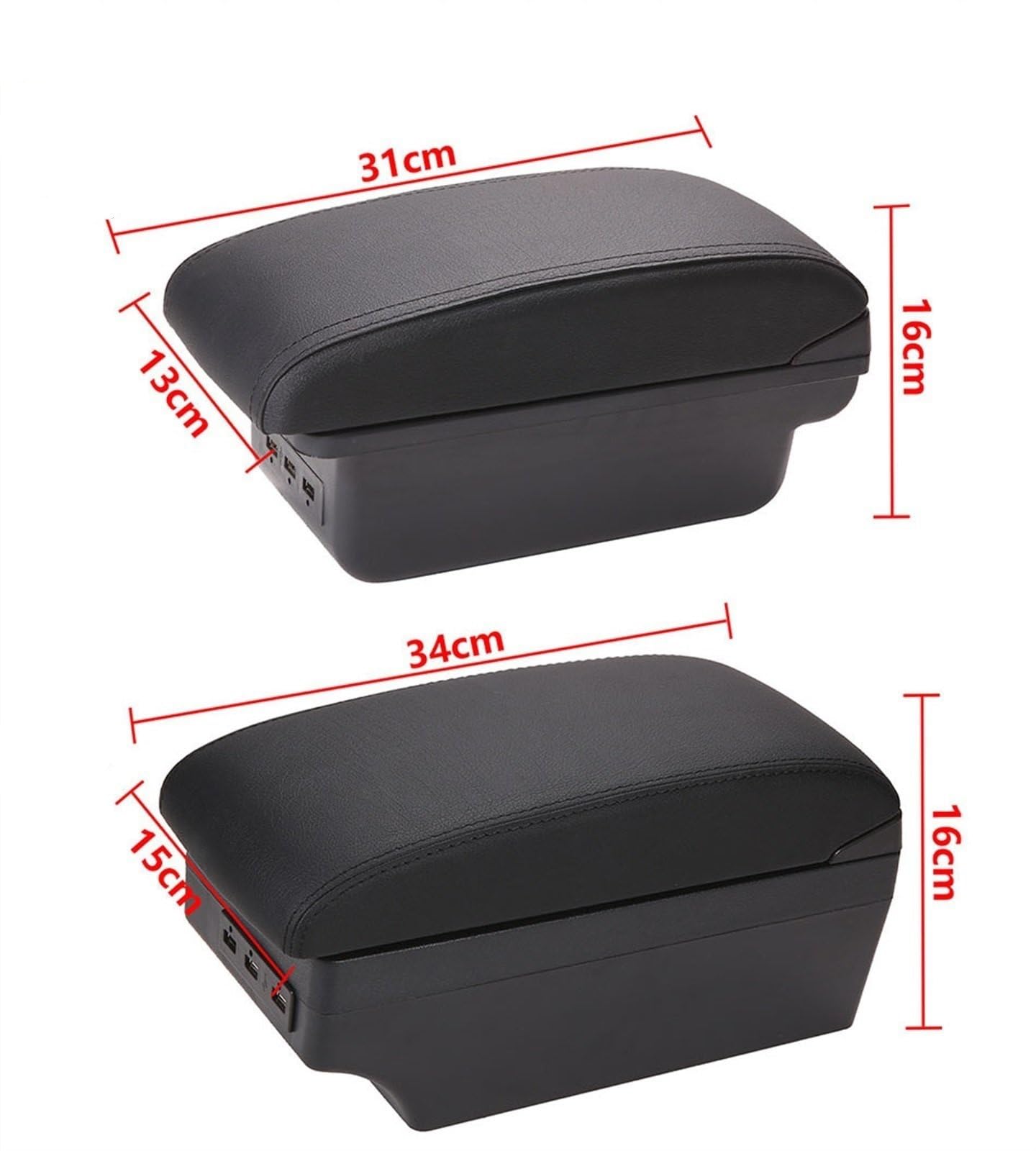 Boîte Rangement Pour Console Centrale De Voiture Accoudoir Pour Peugeot 208 2012-2018 Accessoires(Type D)