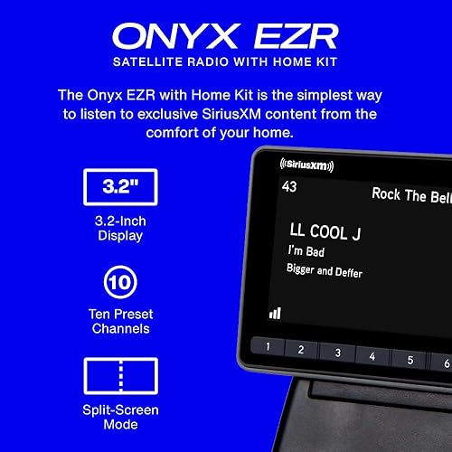 Miniatura 4 de SiriusXM SXEZR1H1 Onyx EZR Radio Satelital con Kit para el Hogar - Escucha SiriusXM en tu Sistema de Audio Doméstico o Altavoces Alimentados