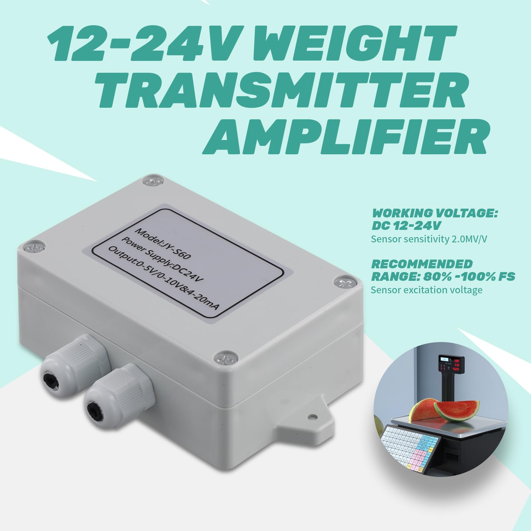 Wägetransmitter 12-24V Wägetransmitter Verstärker Wägezellenverstärker Gewichts-Sensorverstärker Wägezellen-Umwandler