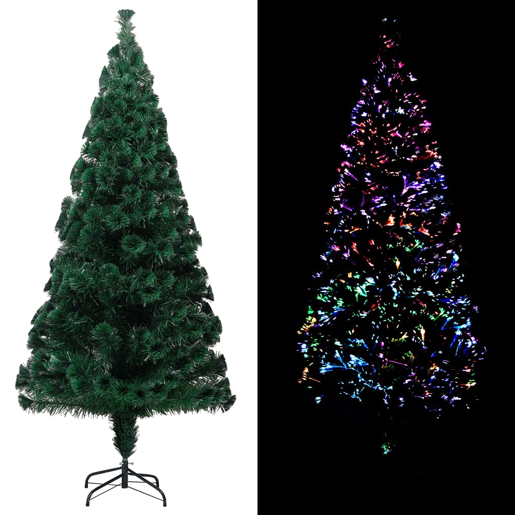Generico Albero di Natale con Supporto Verde 210 cm in Fibra Ottica,Decorazioni Natalizie,Alberi di Natale-321029