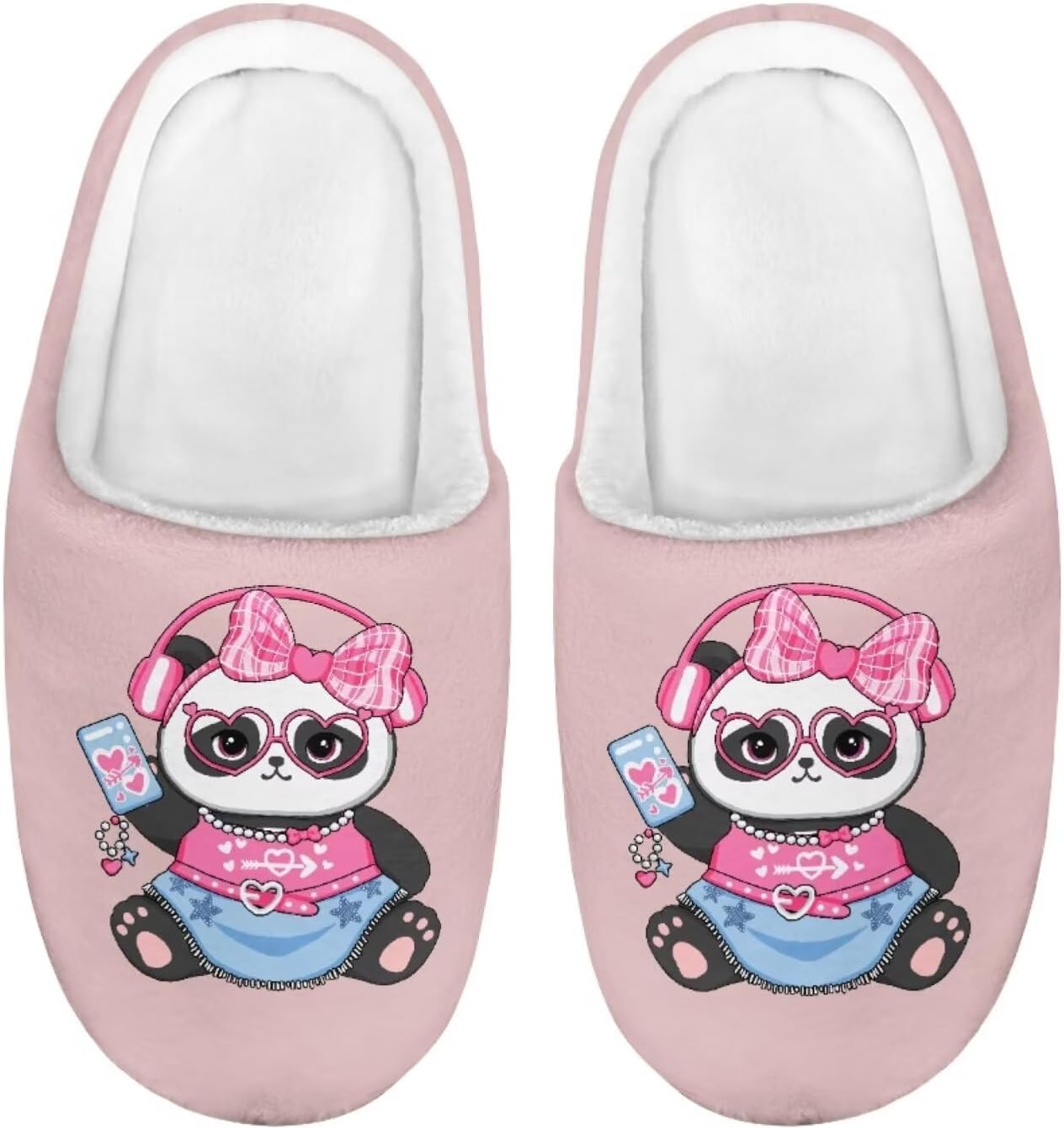 Plush Slippers for Kids, Anti-slip Bedroom Slippers Warm Slipper Soft Winter House Shoes