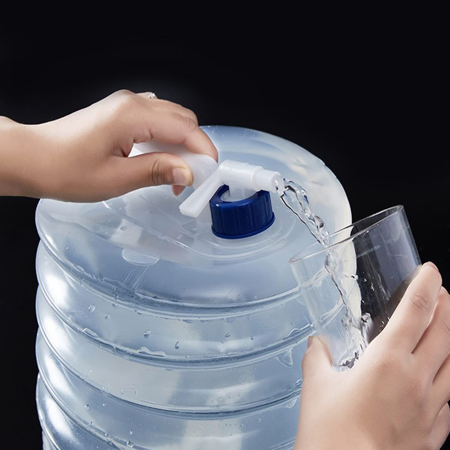 Lottogo water container,10L Folding Water Bucket Portable Collapsible Water Storage,Water Carrier Water Tank for Camping Hiking Fishing Climbing Travel Outdoor - Image 2