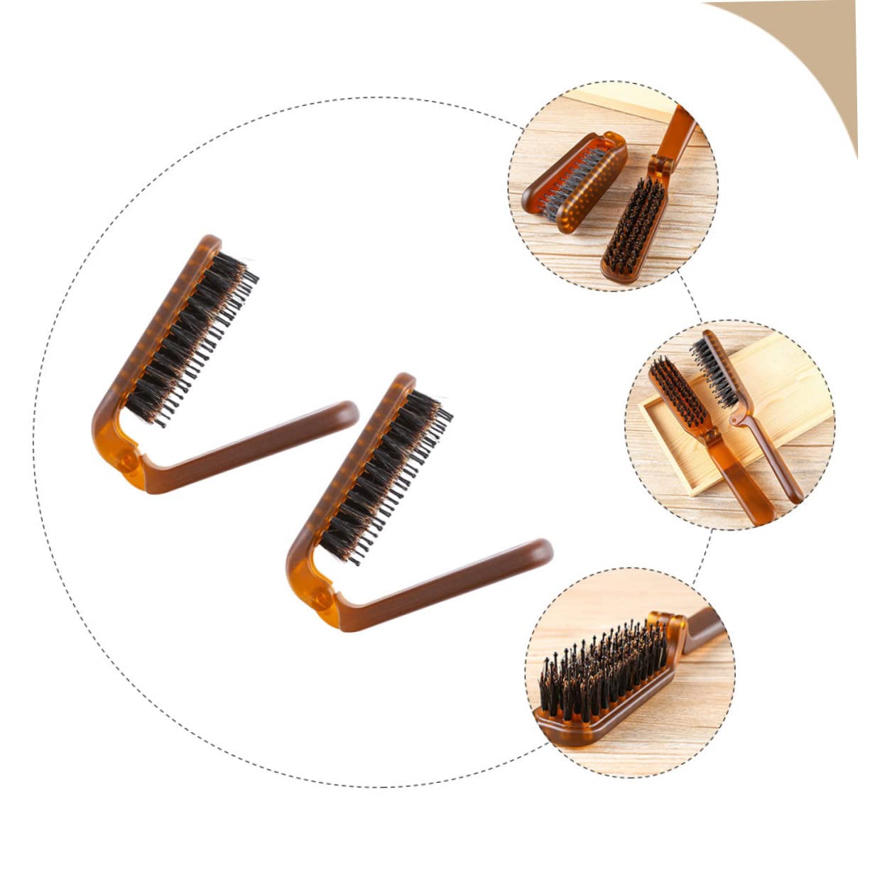 FOMIYES 8stücke Faltbare Reisehaarbürste Tragbarer Haarkamm Für Styling Ergonomisches Design Für Unterwegs Für Glattes Und Lockiges Haar Unisex Kompakte