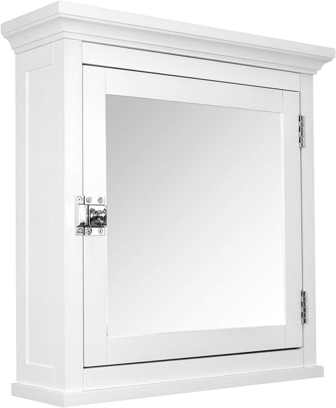 Teamson Home Madison Removable Wooden Medicine Cabinet with Mirrored Door, White