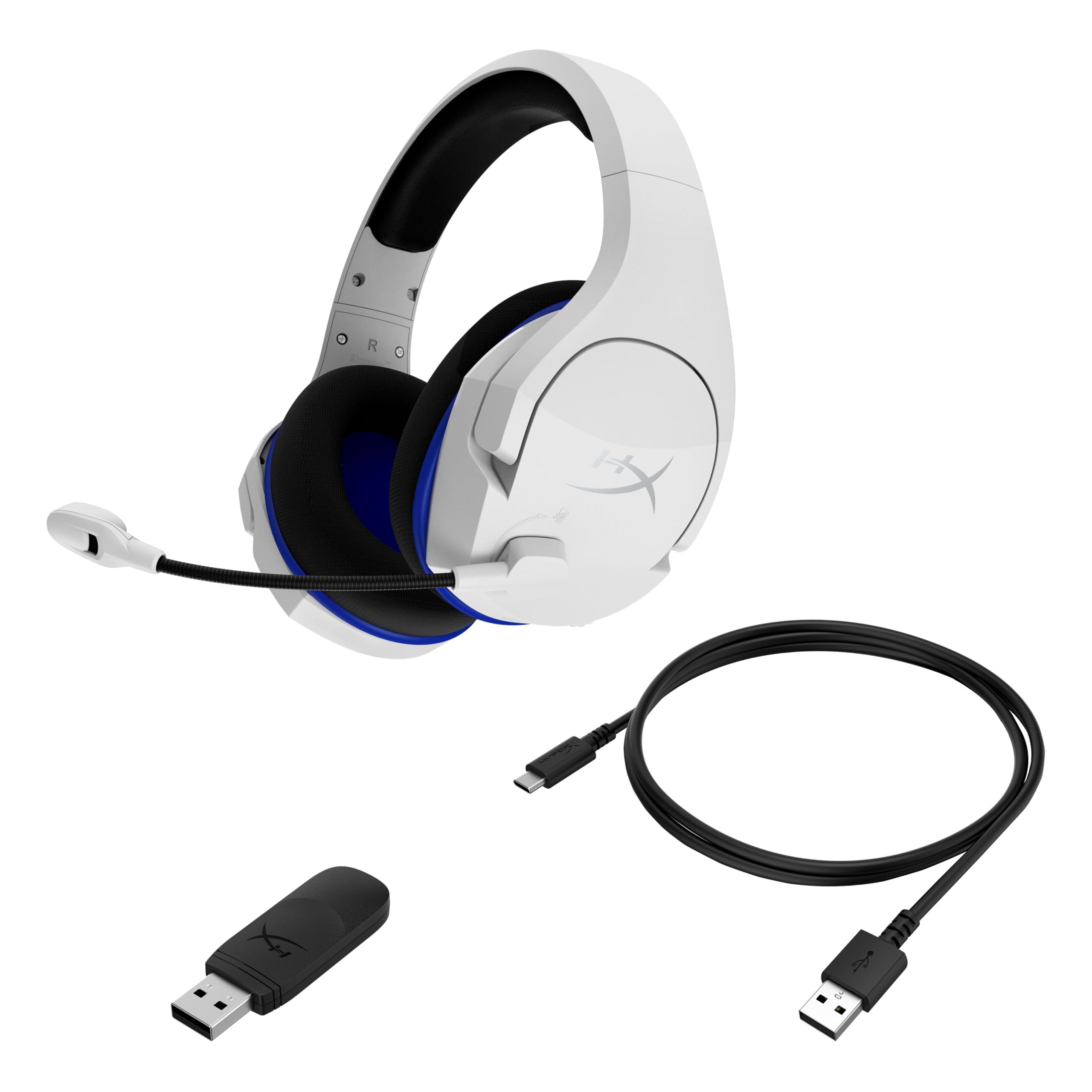 HyperX Cloud Stinger Core, auriculares inalámbricos para juegos de PS4 y PC, ligeros, controles deslizantes de acero duraderos, micrófono con cancelación de ruido
