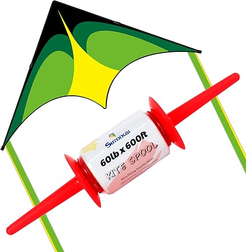 Carrete de cuerda de cometa y cometa Delta grande