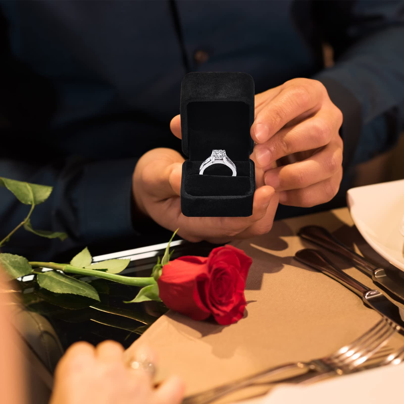 BOITE A BIJOUX,C1--Boîte à Bibelots En Velours, Boîte à Bagues, Organisateur De Bijoux, Boîte à