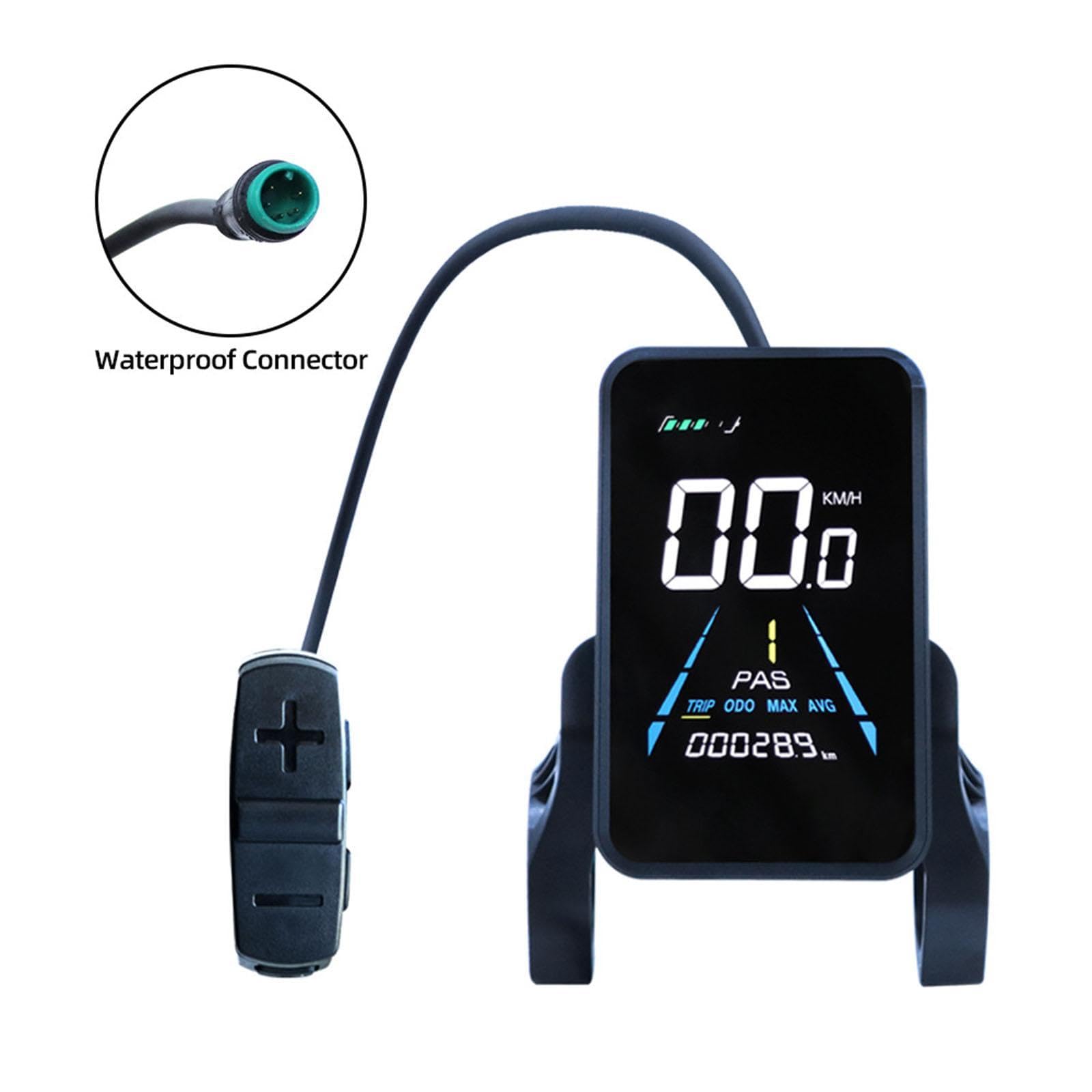 kowaku Computadora para Bicicleta Eléctrica Cuentakilómetros para Bicicletas Eléctricas, Computadora para Ciclismo,