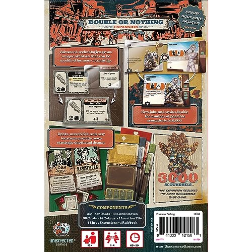 3000 Scoundrels Expansion Double or Nothing para 1-4 jugadores miniatura 3