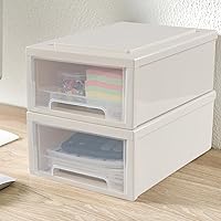 Vista 7 de Readsky 6 Quart Stacking Plastic Storage Drawers, Drawer Unit Plastic, 3 Packs