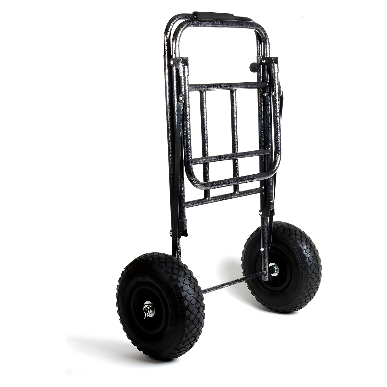 X2 Transportwagen für Angler - Klappbarer Bollerwagen - 100 x 40 x 31 cm - Ausziehbarer Griff - Luftreifen - Angelwagen für Angelausrüstung - Strandwagen - Campingwagen