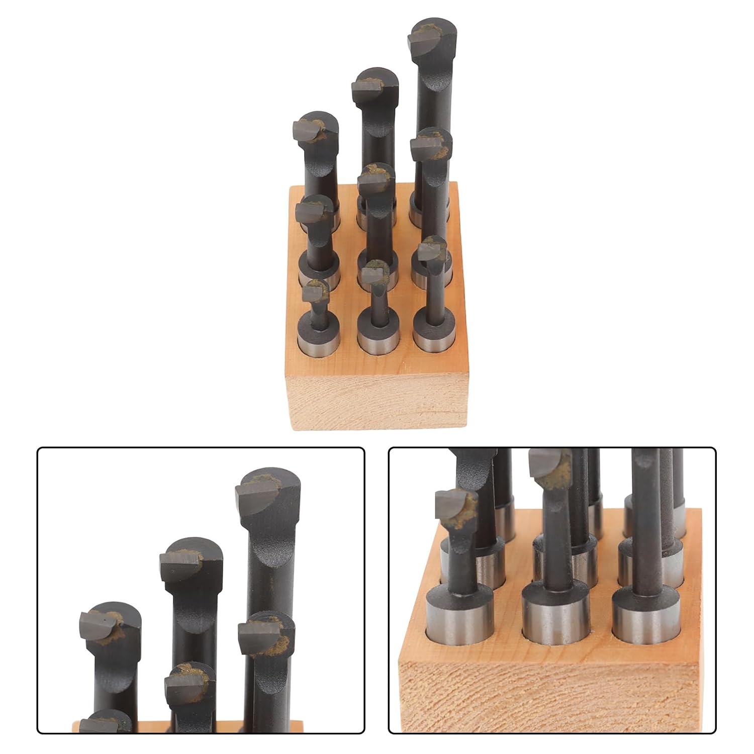 findmall 2 Inch Boring Head Tool Set, 1/2 Inch Straight Shank and 9Pcs 1/2 Inch C6 Boring Bar Set Milling Machines, Horizontal Milling Machines and Boring Machines