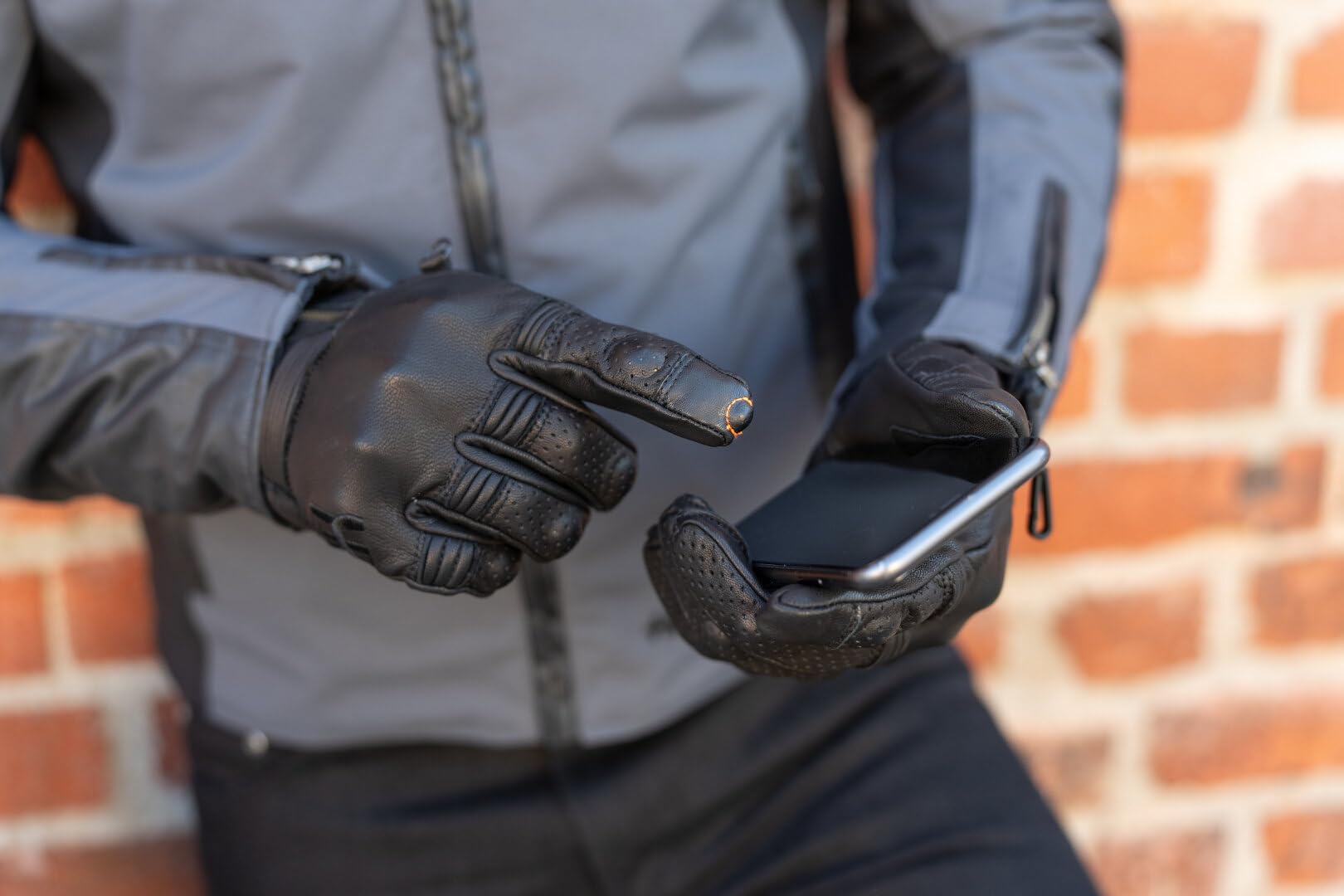 Hofors Gloves krótkie r?kawice motocyklowe, skórzane, czarne, 12