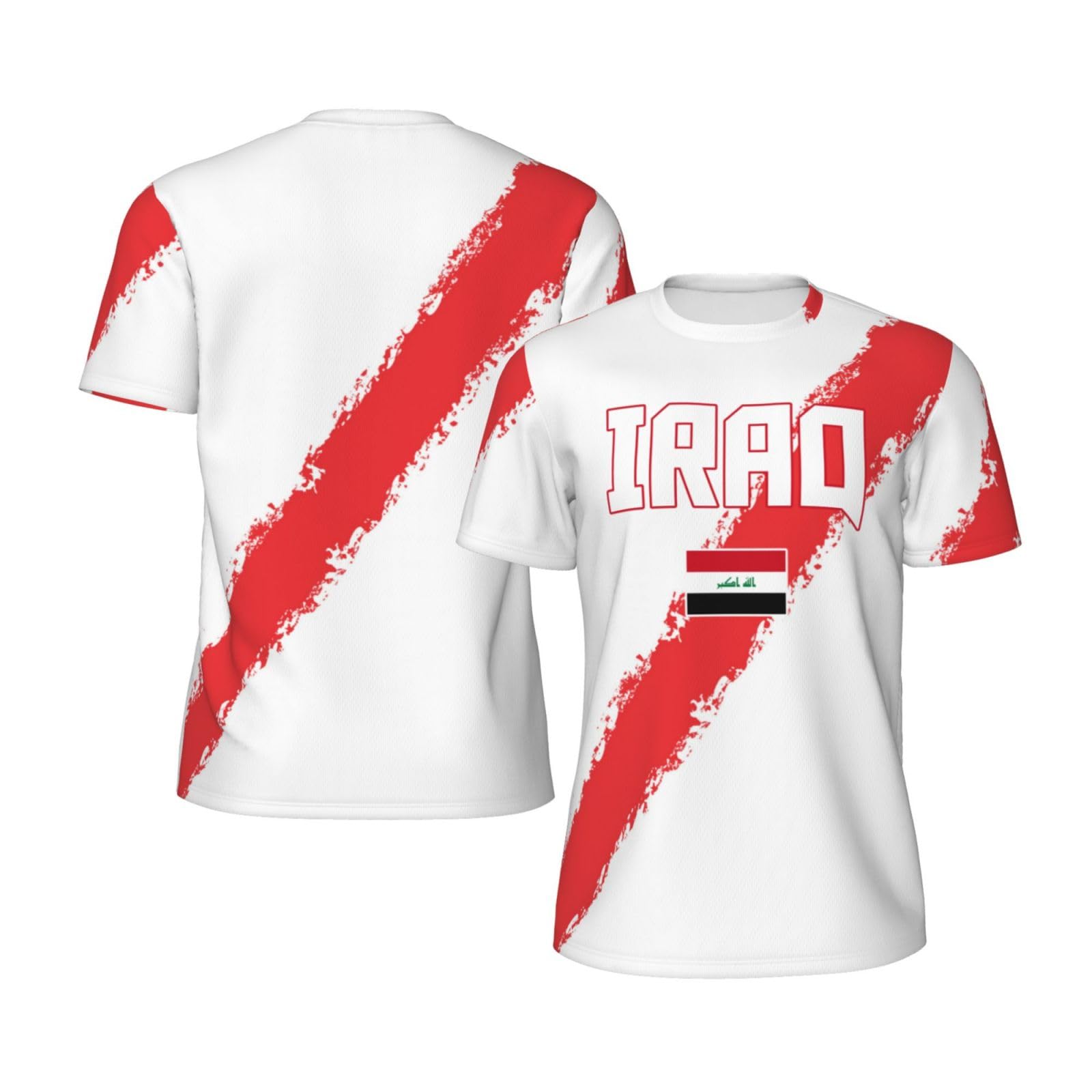 DABOYOZHZH Iraq Flag Cool Iraqans (13) Sports Jersey Mesh T-Shirt 3D Print for Running Cycling Soccer Tennis Fitness Climbing Shirts