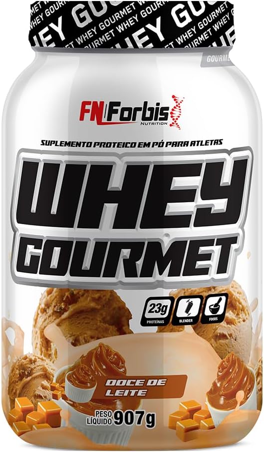 Whey Protein Gourmet 907g Pote - FN Forbis Nutrition (Doce de Leite)