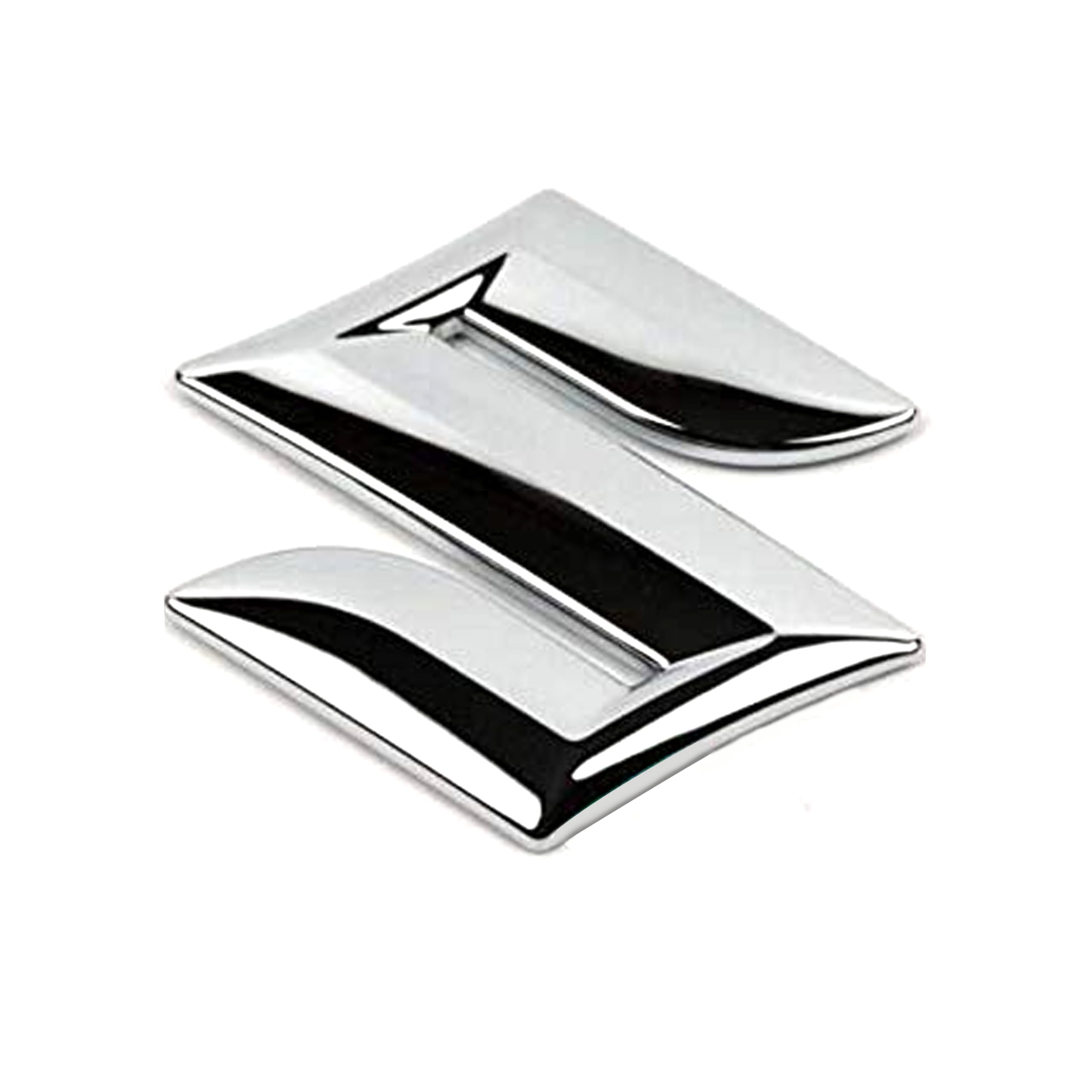 WAZA Monogram Badge for Suzuki Small Logo for Access Gixxer All Bikes Scooty Durable Chrome 3D Monogram Sticker Logo for Petrol Tank Self-Adhesive & Non-Rusting (Metallic-Silver) (SM)-image-8
