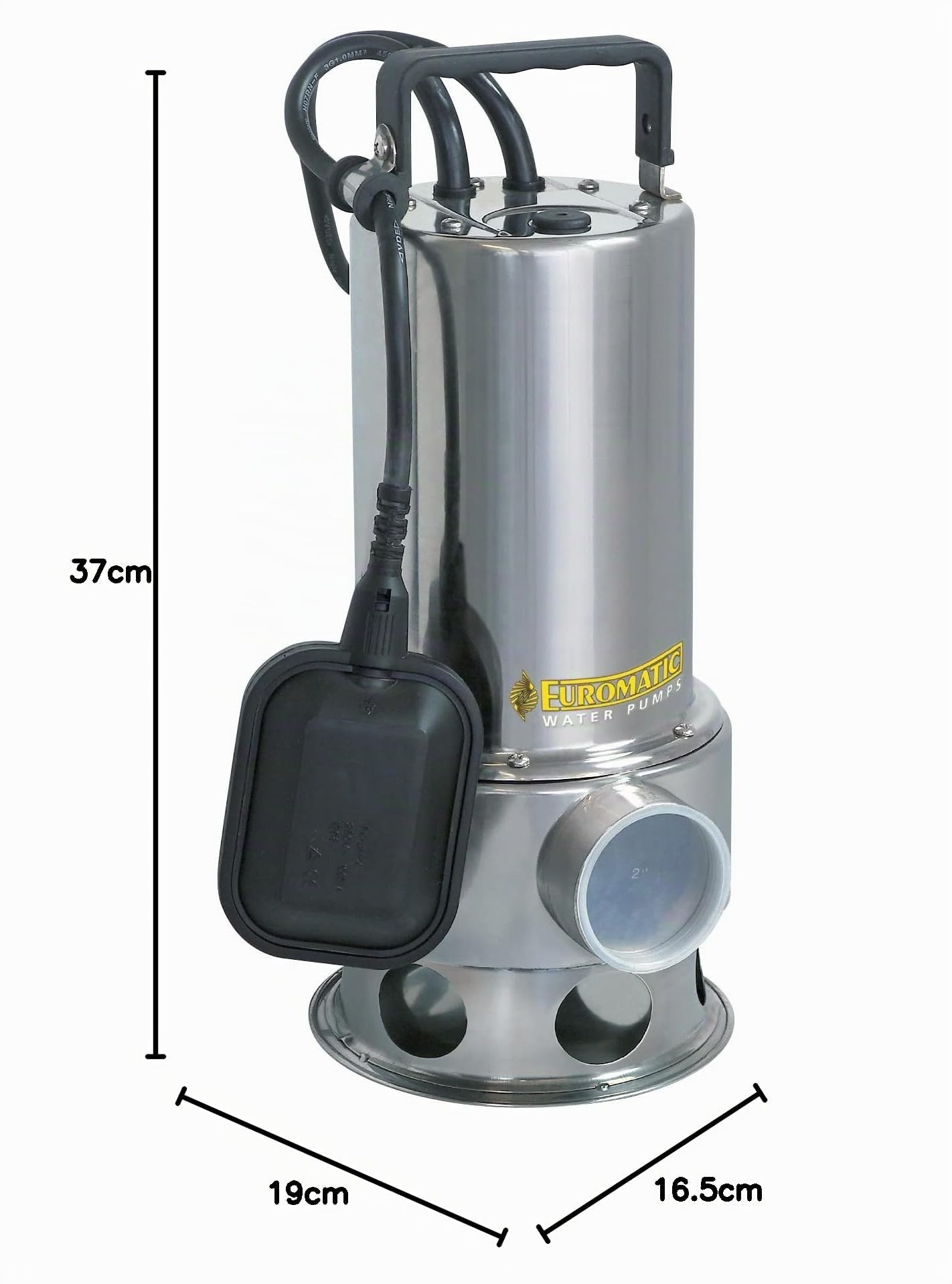 Euromatic® Elettropompa sommersa inox per acque cariche SVX-1100 V. 230 Hz. 50