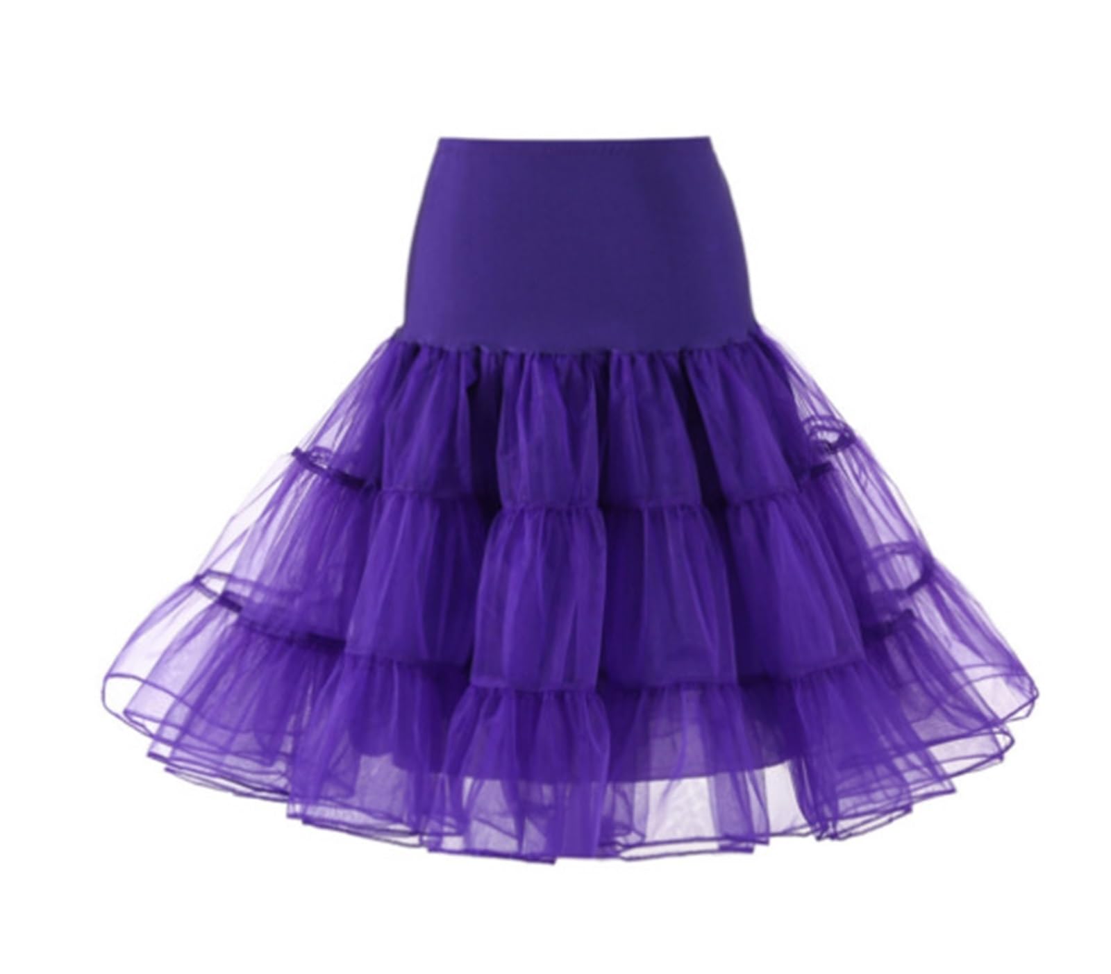 Sottogonna Sottoveste da sposa vintage, for cosplay, abito rockabilly, crinolina for donna, sottogonna, tutù Petticoat Donna(Dark Purple,M)