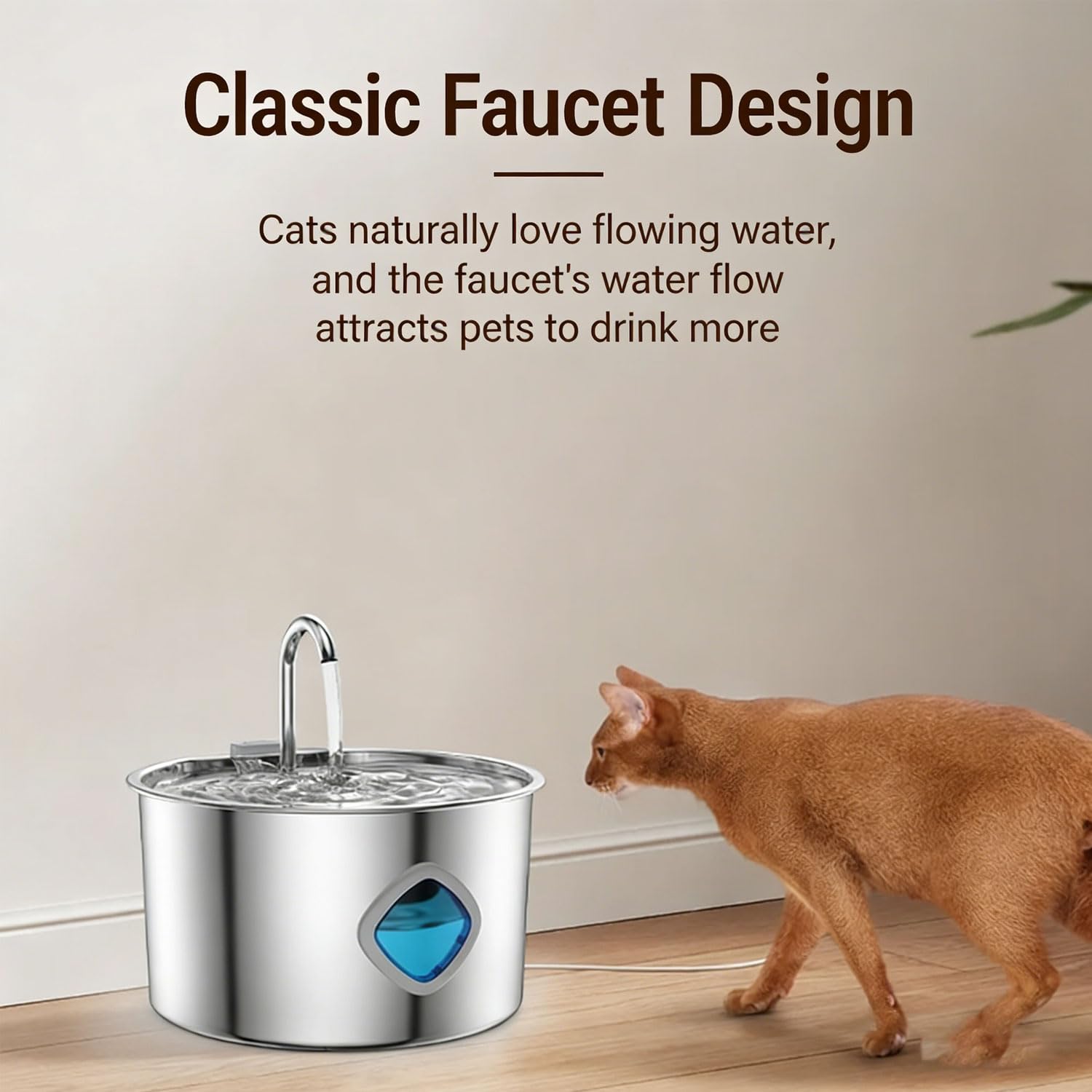 Dog Water Bowl - 3.2L Stainless Steel Pet Water Fountain, Multi-Filtration System & Steady Circulation, Ultra-Quiet Pump, Easy-to-Clean for Dogs and Cats (1Set+2Filter) - image 2