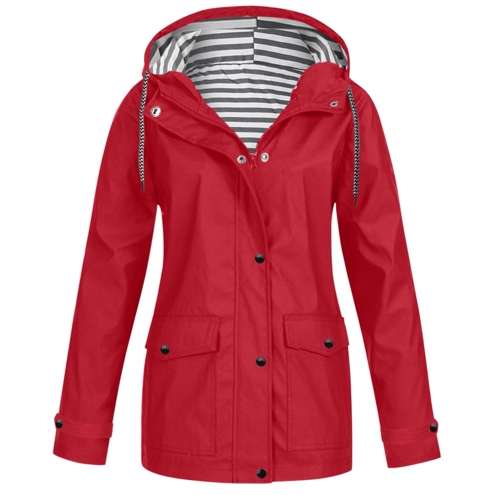 Sudadera con capucha para mujer chaqueta impermeable con cremallera 8