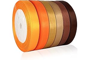 Orange Fall Ribbon 1/2 Inch, Embellish Harvest with Warm Terracotta Hue