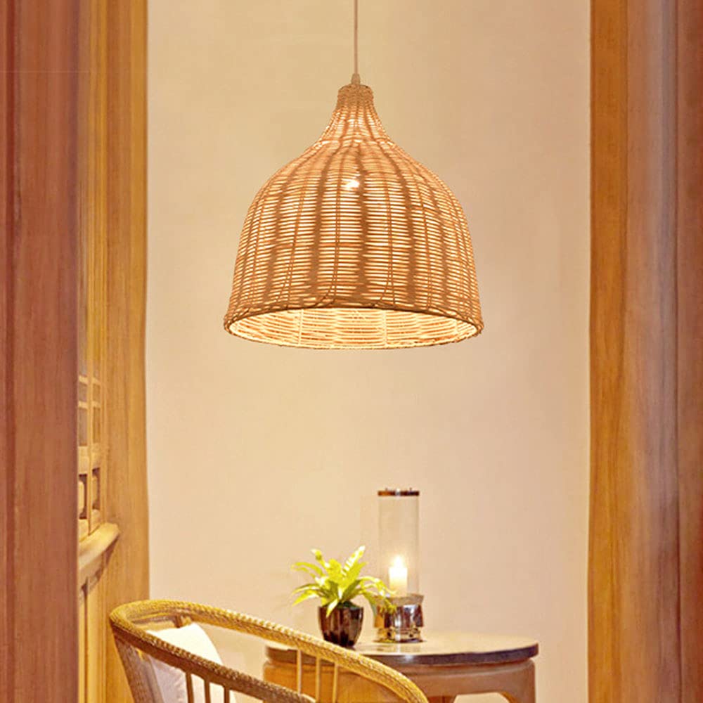 Lámpara De Araña E27 De Estilo Japonés Retro Luz De Mimbre Decoración Colgante De Luz candelabros Reative Accesorio De Iluminación De Techo para Sala De Estar Dormitorio Restaurante Café Casa