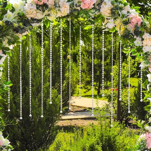 Efavormart 10 Pack Octagon Acrylic Crystal Beaded Garland Strands...
