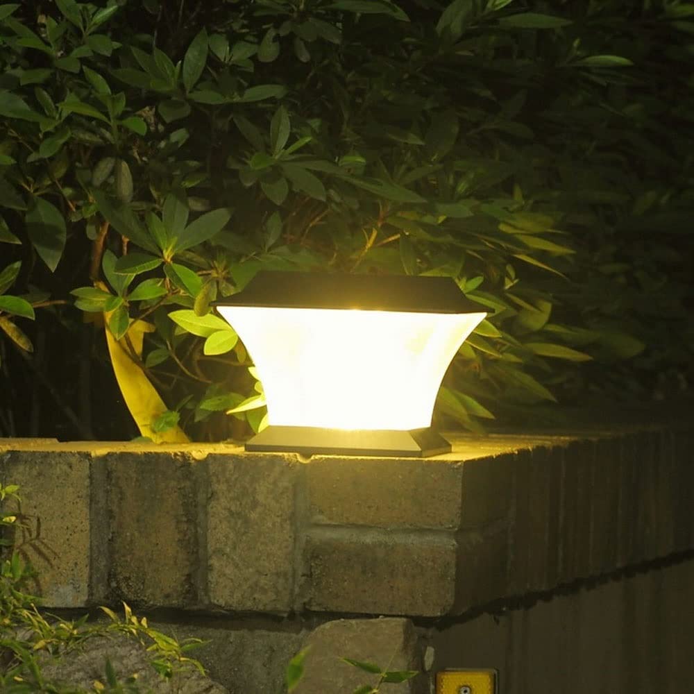 Lampa krajobrazowa LED, solarna lampa stojąca LED na kolumnie, oświetlenie dekoracyjne do ogrodu, lampa ścienna do willi, energooszczędne oświetlenie krajobrazu do bram i trawników,
