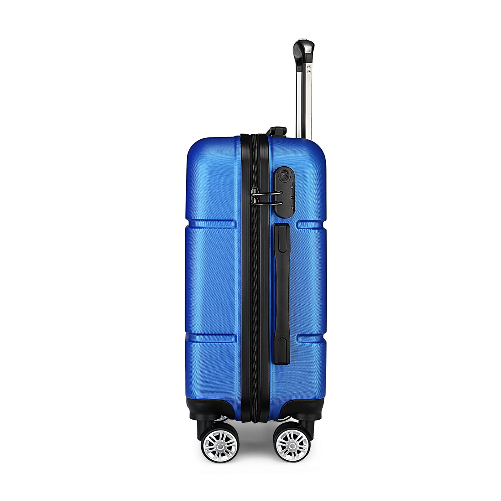 KONO Reisekoffer Handgepäck Koffer mit Rollen Hartschale Trolley 55x38x22cm 33 Liter Leichtgewicht ABS Navy Blau