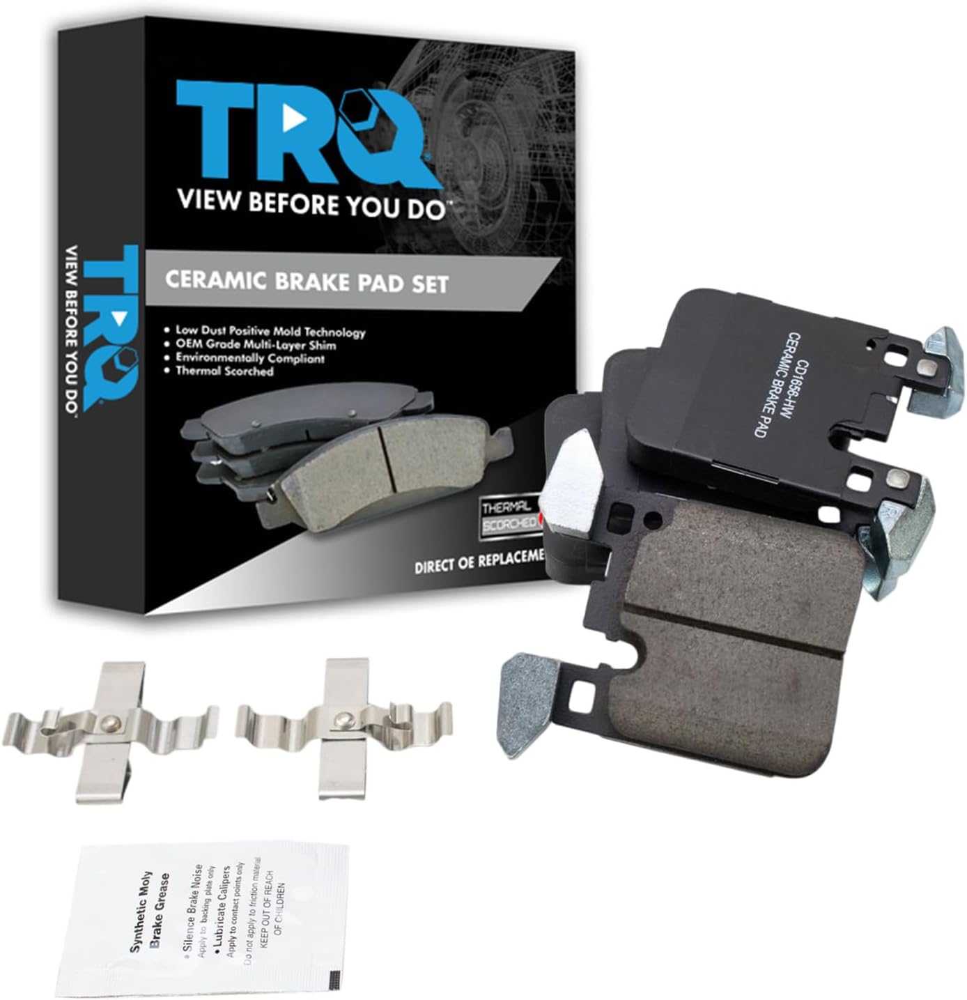 TRQ Rear Ceramic Disc Brake Pad Set for BMW 2 3 4 Series M2 M3 M4 Active3 i8