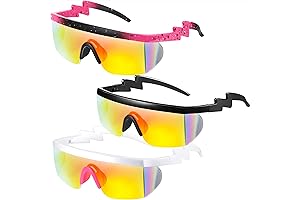 Max Goofy Glasses: 80s 90s Retro Zig Zag Sunglasses