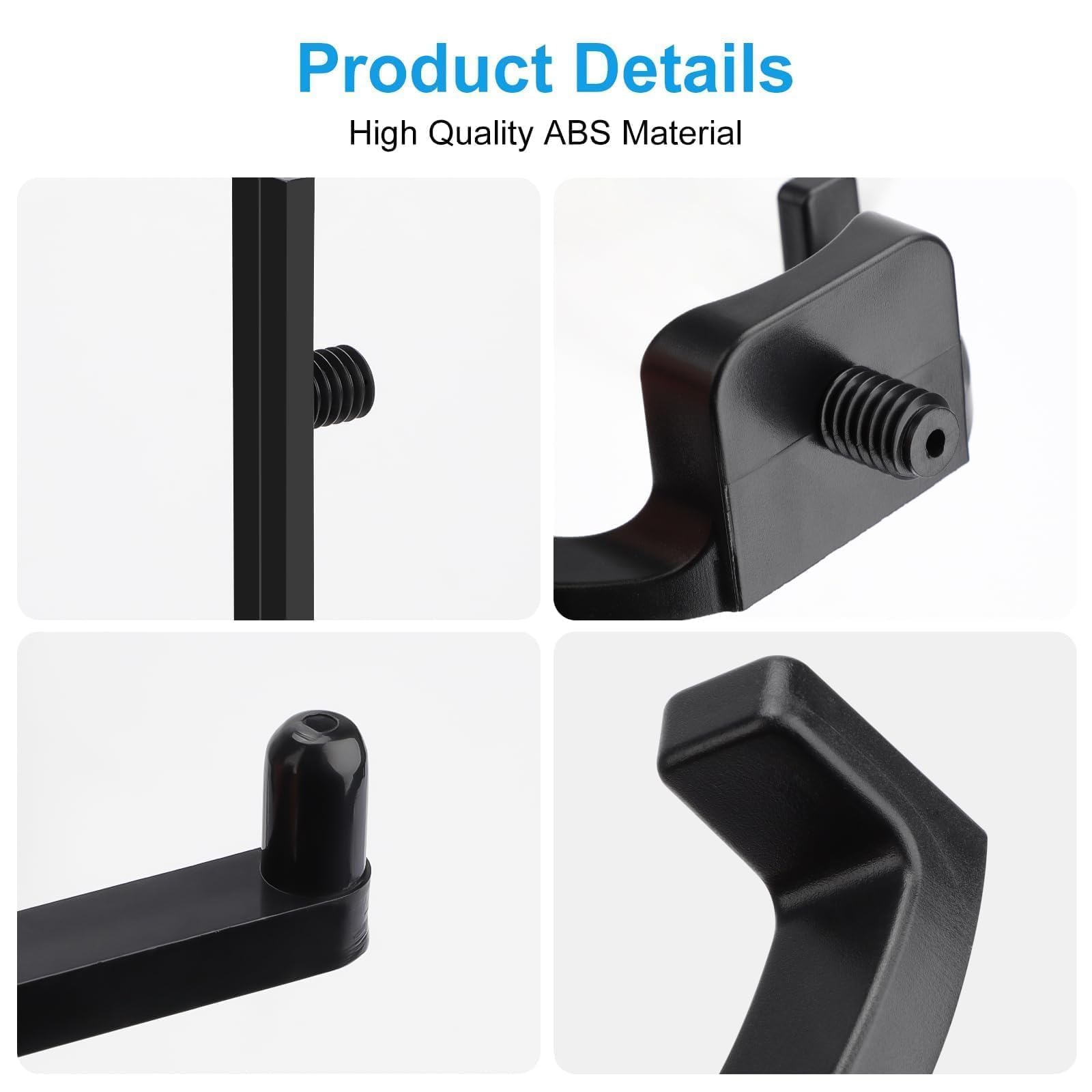 EEEKit 6 Pcs ABS Storage Shed Tool Hooks, Wall Mount Shed Storage Accessories Hanger with J, U & V Shapes - Image 4